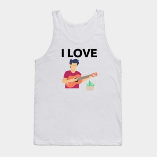 I Love Guitar Tank Top